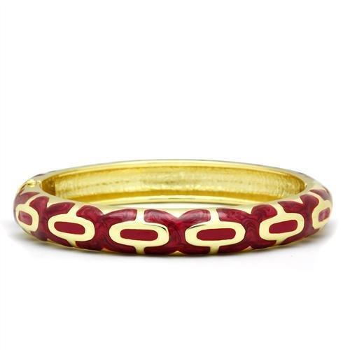JCE2130 Flash Gold White Metal Bangle with Epoxy  in No Stone
