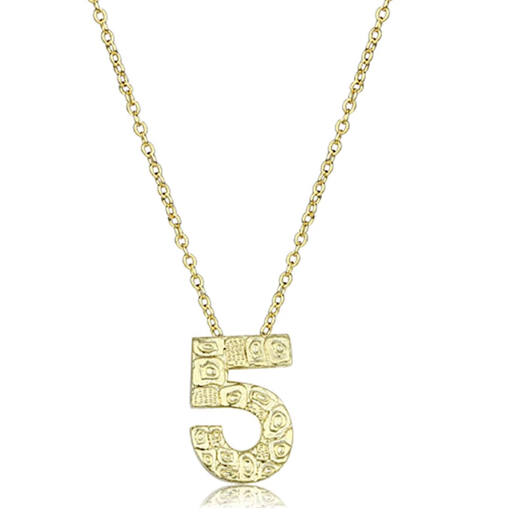 JCE3468 Flash Gold Brass Chain Pendant with Top Grade Crystal  in Clear