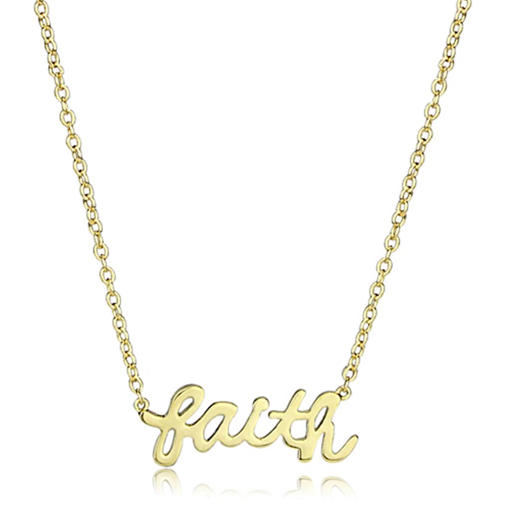 JCE3485 Gold Brass Chain Pendant with No Stone
