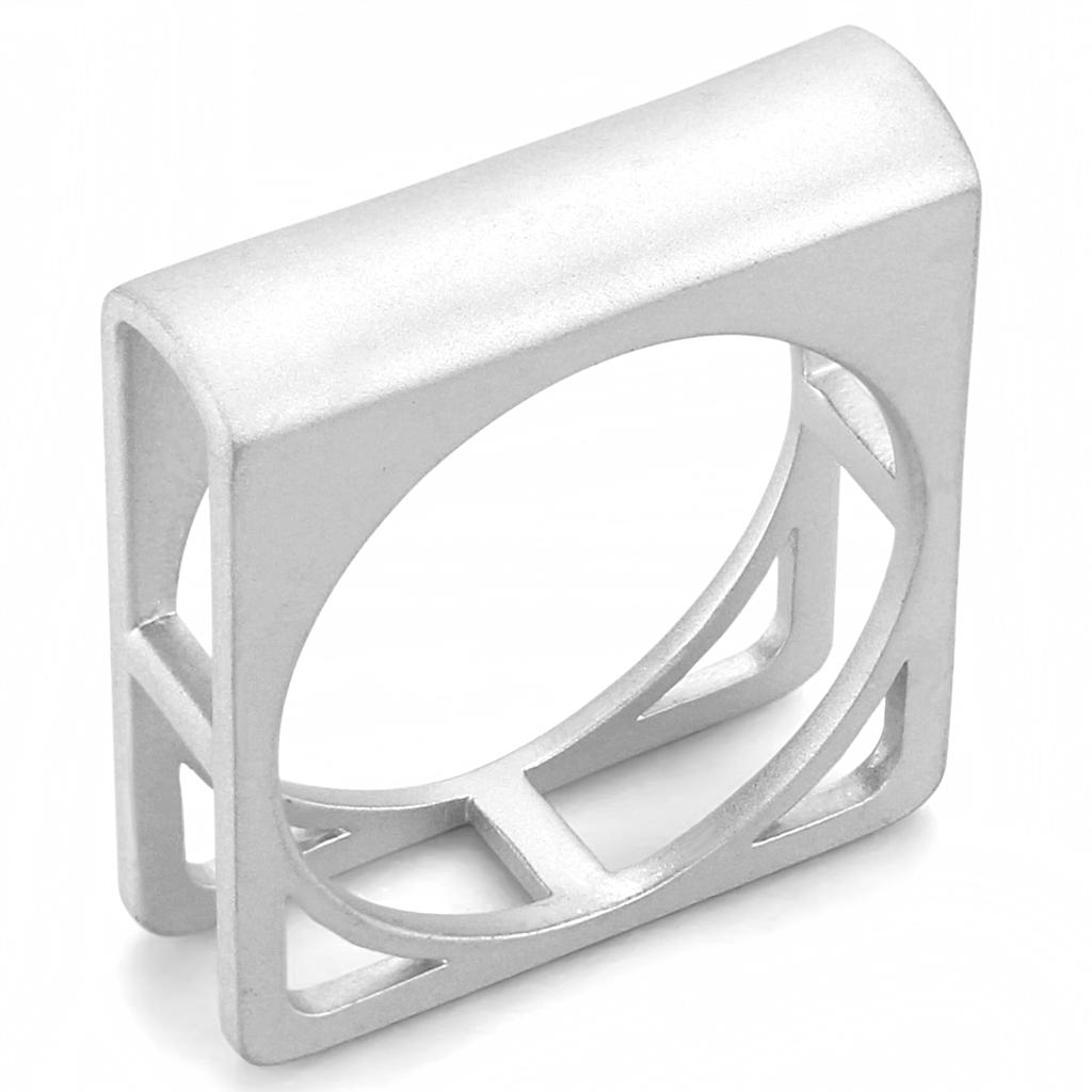 JCE4255 Rhodium Brass Ring with No Stone