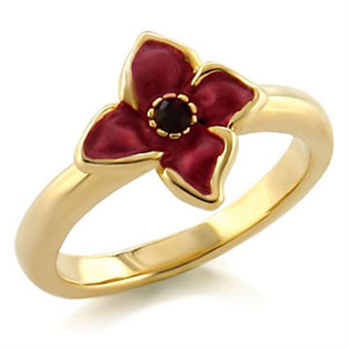 JCE474 Gold White Metal Ring with Top Grade Crystal  in Siam