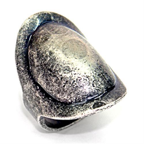 JCEA053 Ruthenium Brass Ring with No Stone