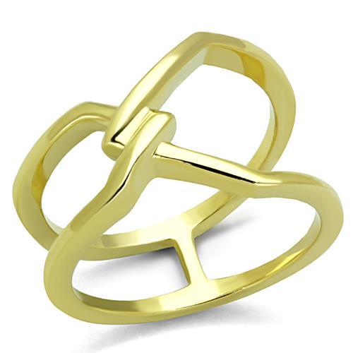 JCE1717 IP Gold(Ion Plating) Stainless Steel Ring with No Stone