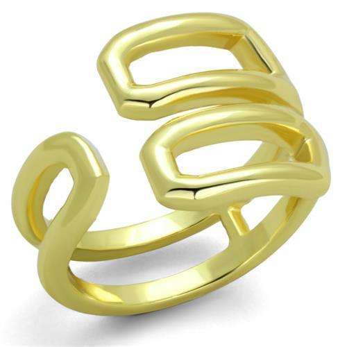 JCE1884 IP Gold(Ion Plating) Stainless Steel Ring with No Stone