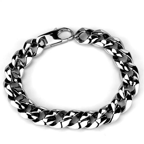 JCE1975 High polished (no plating) Stainless Steel Bracelet with No Stone