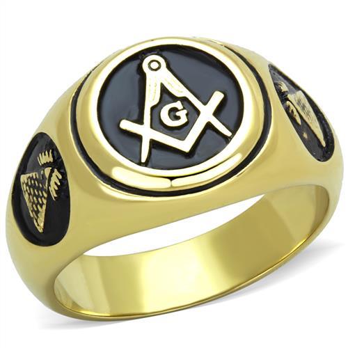 JCE2050 IP Gold(Ion Plating) Stainless Steel Ring with No Stone