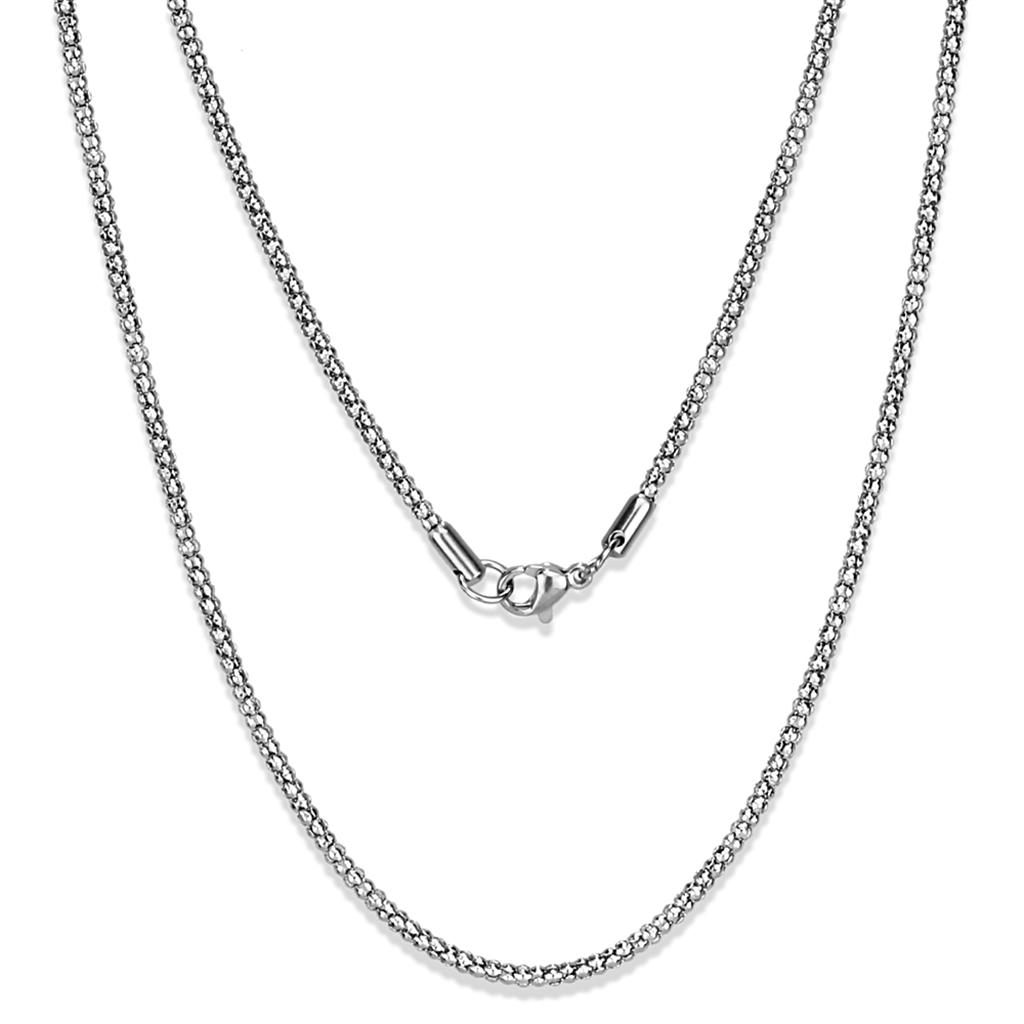 JCE2424 High polished (no plating) Stainless Steel Chain with No Stone