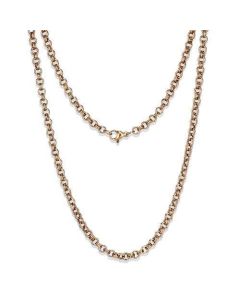 JCE2438R IP Rose Gold(Ion Plating) Stainless Steel Chain with No Stone