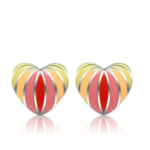 JCE269 High polished (no plating) Stainless Steel Earrings with No Stone