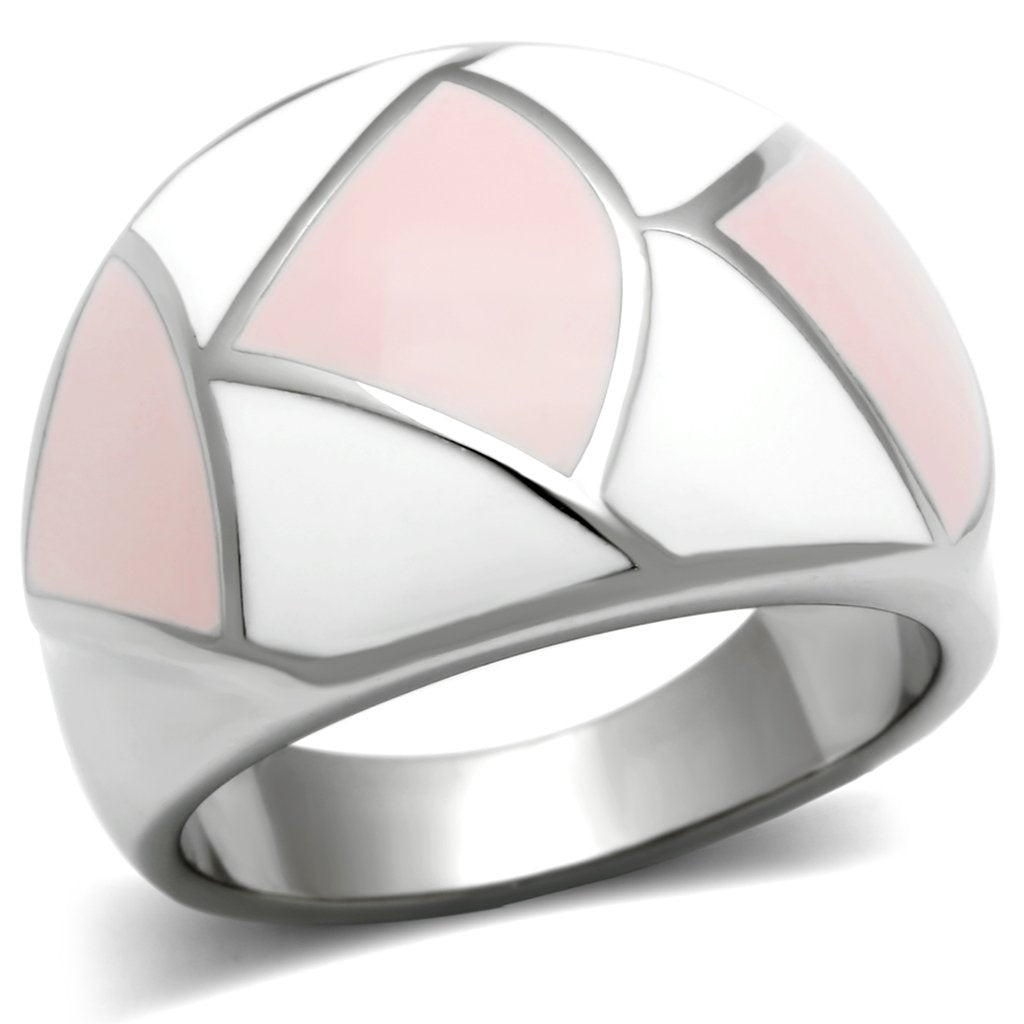 JCE508 High polished (no plating) Stainless Steel Ring with Epoxy in Multi Color