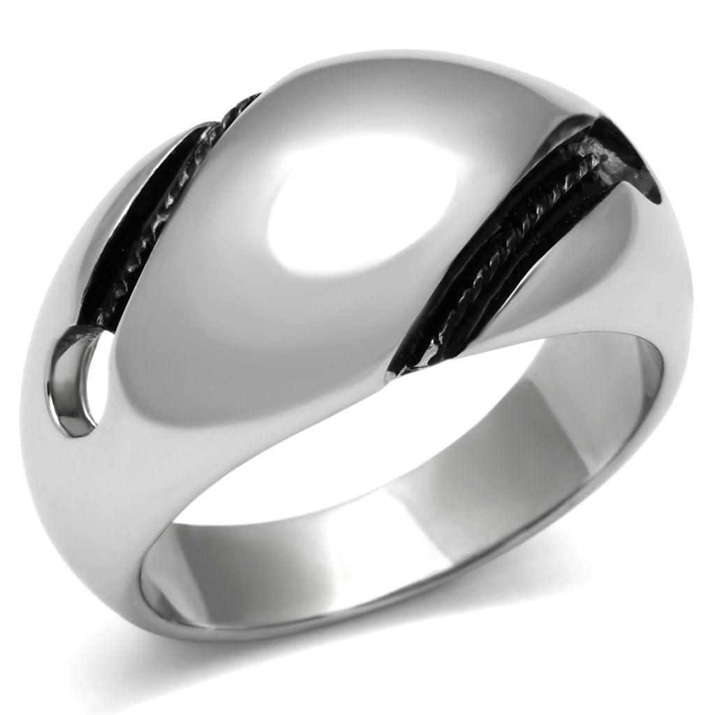 JCE524 High polished (no plating) Stainless Steel Ring with No Stone