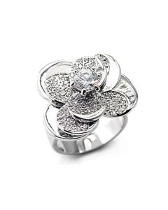 JCE114 Resin Ring with Top Grade Crystal in Multi Color